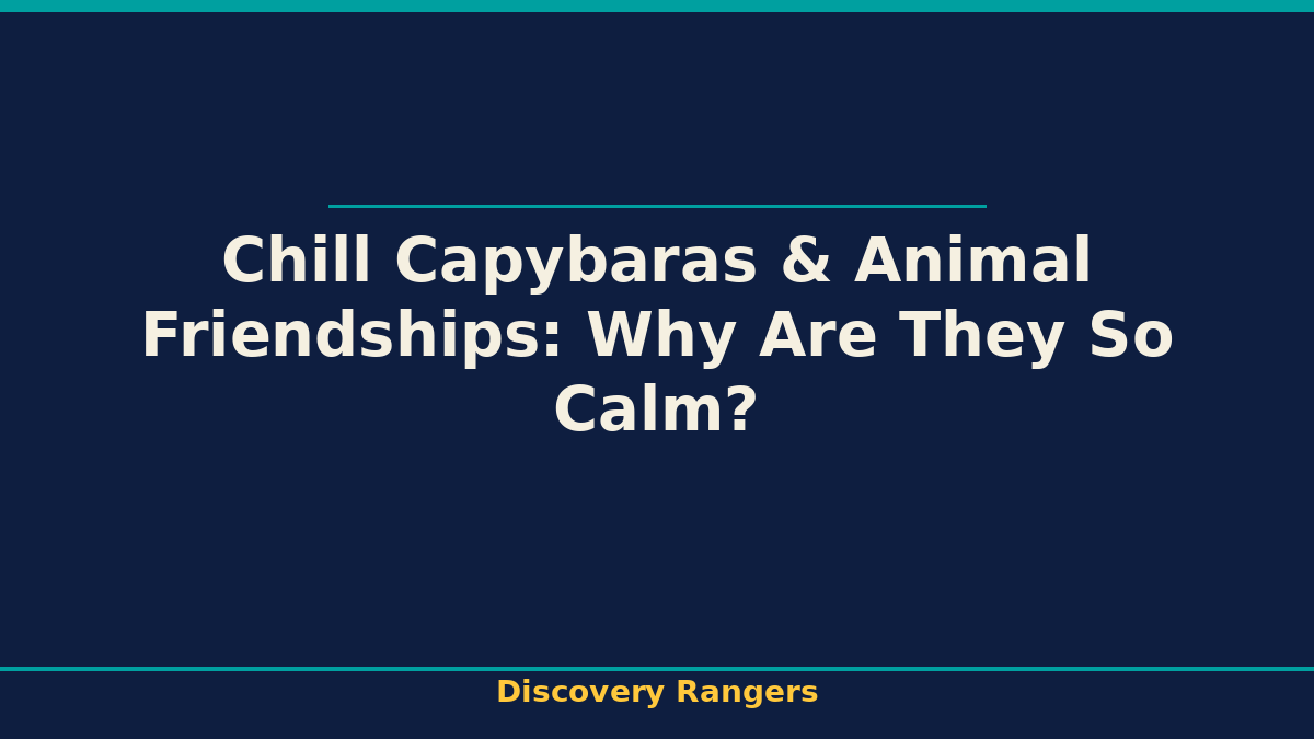 Chill Capybaras & Animal Friendships: Why Are They So Calm? - illustrated guide