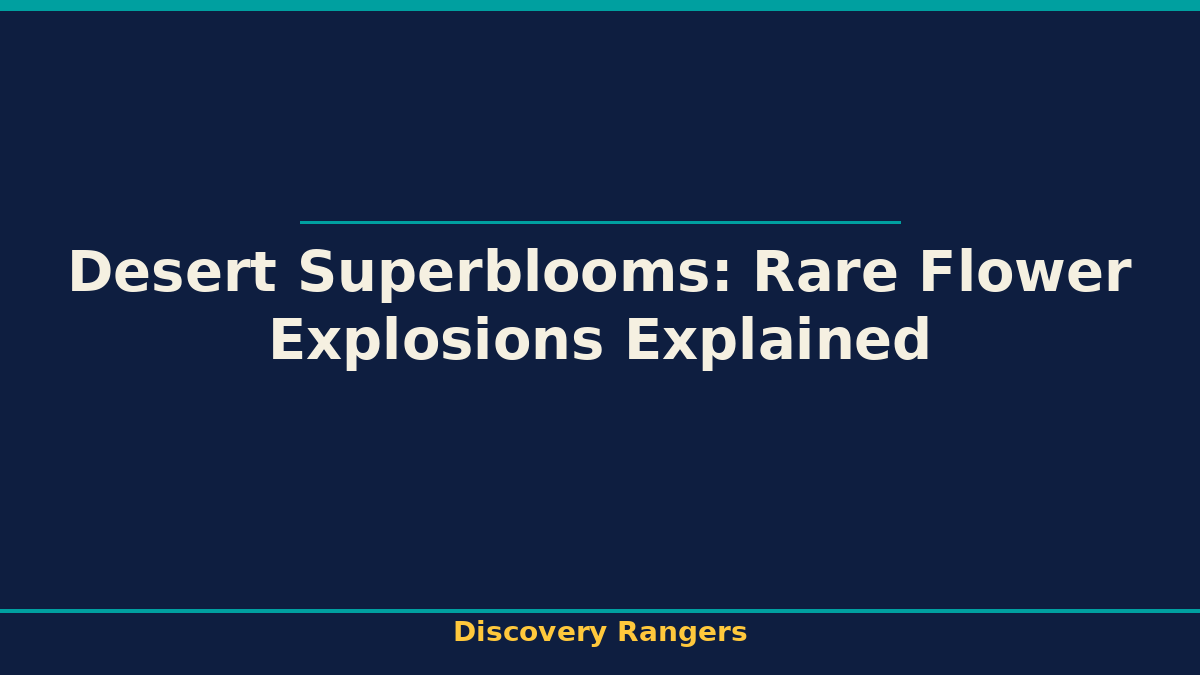 Desert Superblooms: Rare Flower Explosions Explained - illustrated guide