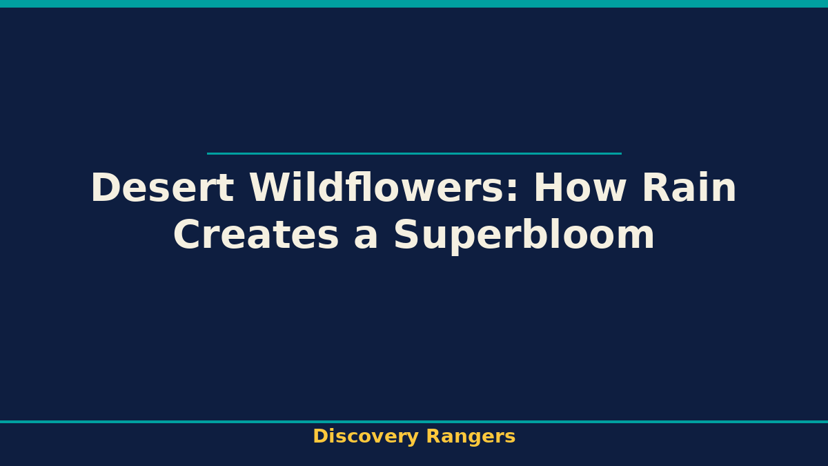 Desert Wildflowers: How Rain Creates a Superbloom - illustrated guide