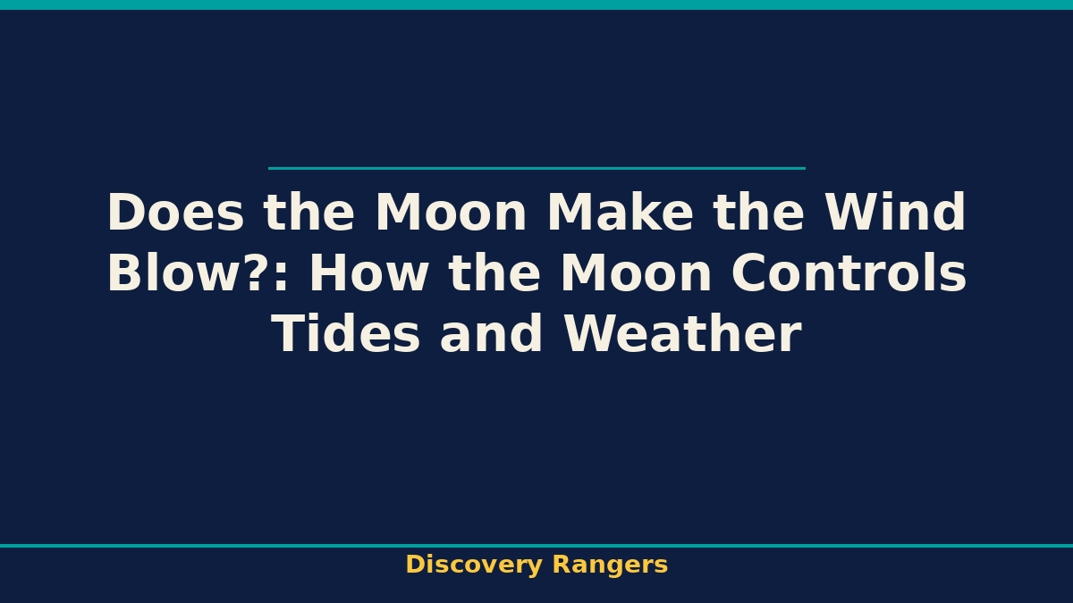 Does the Moon Make the Wind Blow?: How the Moon Controls Tides and Weather | Science illustrated guide for kids | Discovery Rangers
