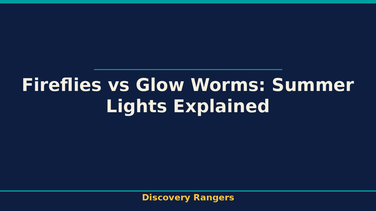 Fireflies vs Glow Worms: Summer Lights Explained - illustrated guide