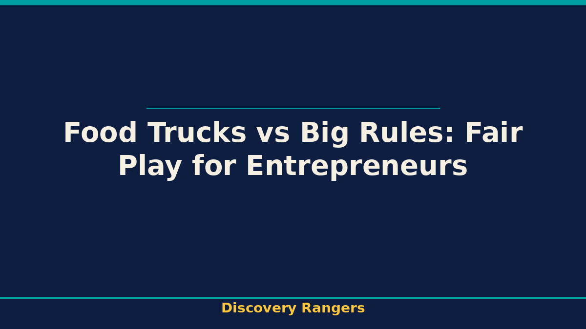 Food Trucks vs Big Rules: Fair Play for Entrepreneurs. Economics illustrated guide for kids | Discovery Rangers