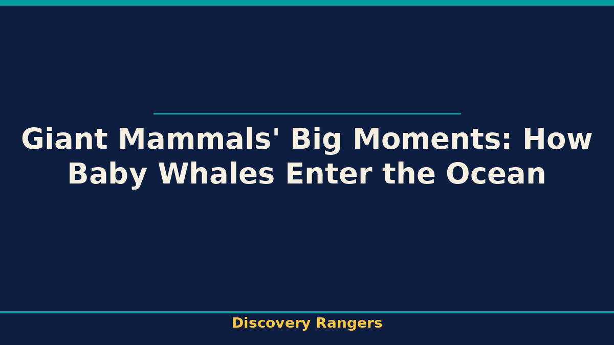 Giant Mammals' Big Moments: How Baby Whales Enter the Ocean - illustrated guide