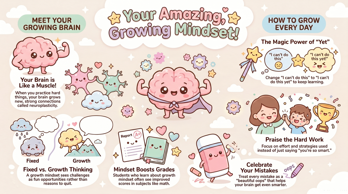 Grow Your Brain Power: Learning from Mistakes - illustrated guide