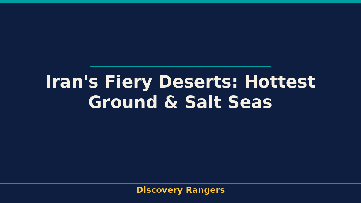 Iran's Fiery Deserts: Hottest Ground & Salt Seas - illustrated guide