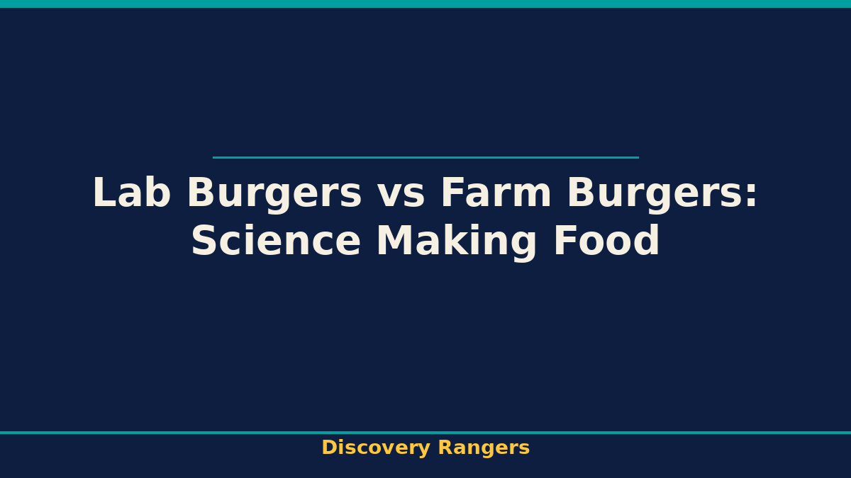 Lab Burgers vs Farm Burgers: Science Making Food - illustrated guide