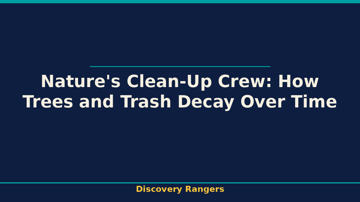Nature's Clean-Up Crew: How Trees and Trash Decay Over Time - illustrated guide