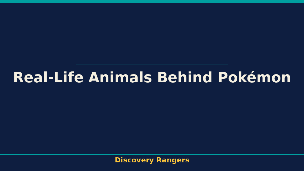 Real-Life Animals Behind Pokémon. Animal Science illustrated guide for kids | Discovery Rangers