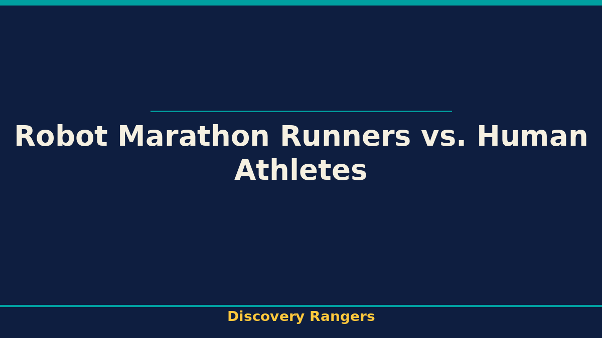 Robot Marathon Runners vs. Human Athletes. Tech & STEM illustrated guide for kids | Discovery Rangers