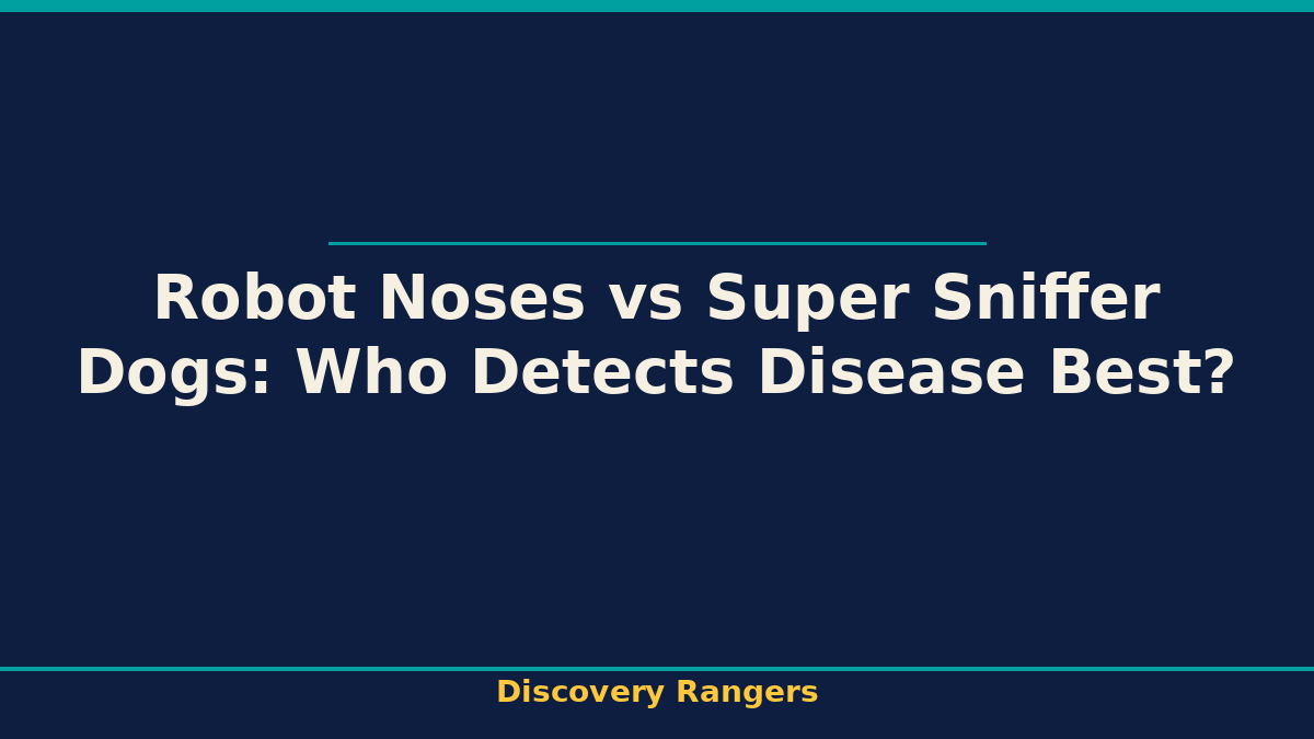 Robot Noses vs Super Sniffer Dogs: Who Detects Disease Best? - illustrated guide