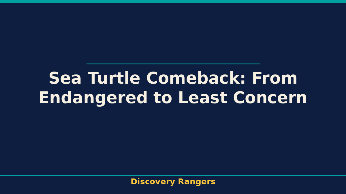 Sea Turtle Comeback: From Endangered to Least Concern. Animal Science illustrated guide for kids | Discovery Rangers