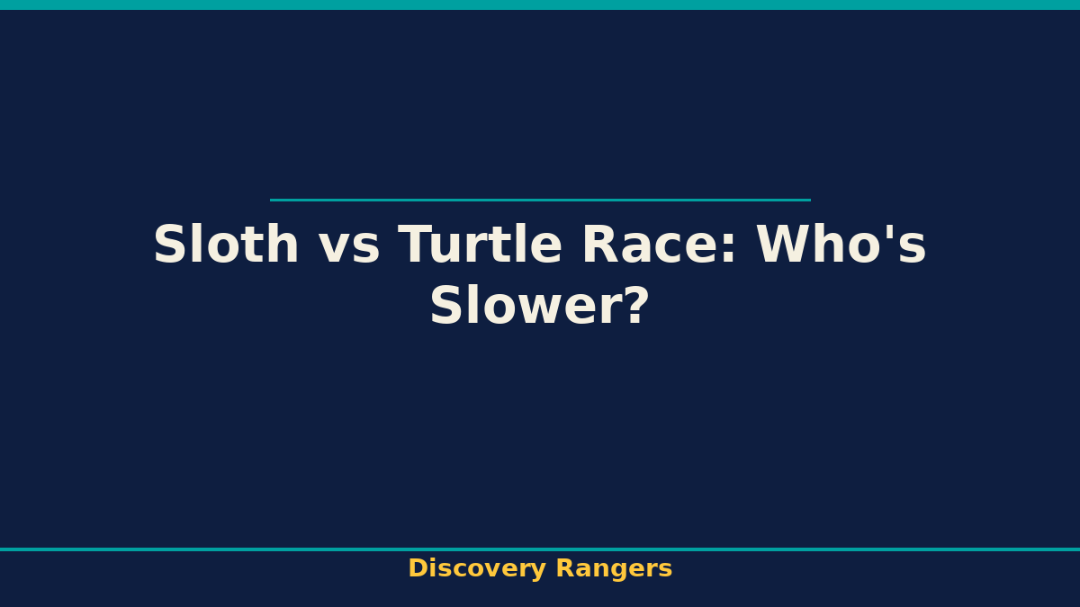 Sloth vs Turtle Race: Who's Slower? - illustrated guide