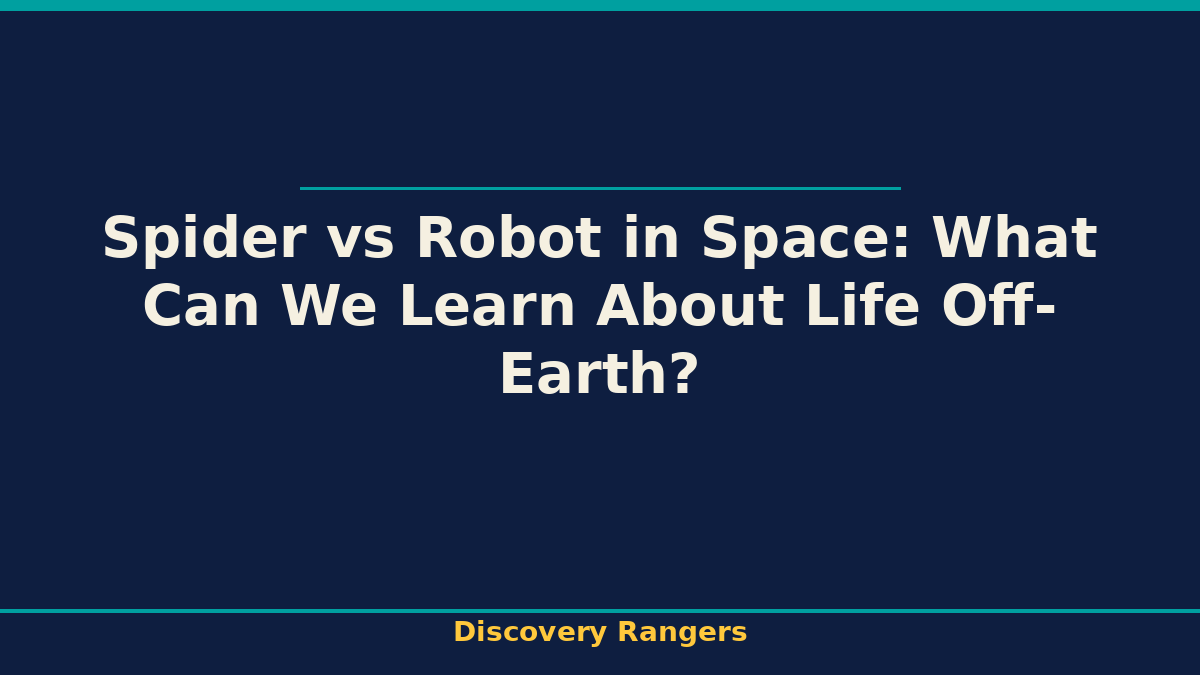 Spider vs Robot in Space: What Can We Learn About Life Off-Earth? - illustrated guide