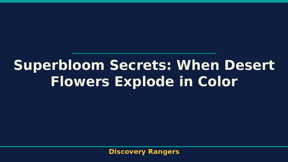 Superbloom Secrets: When Desert Flowers Explode in Color - illustrated guide