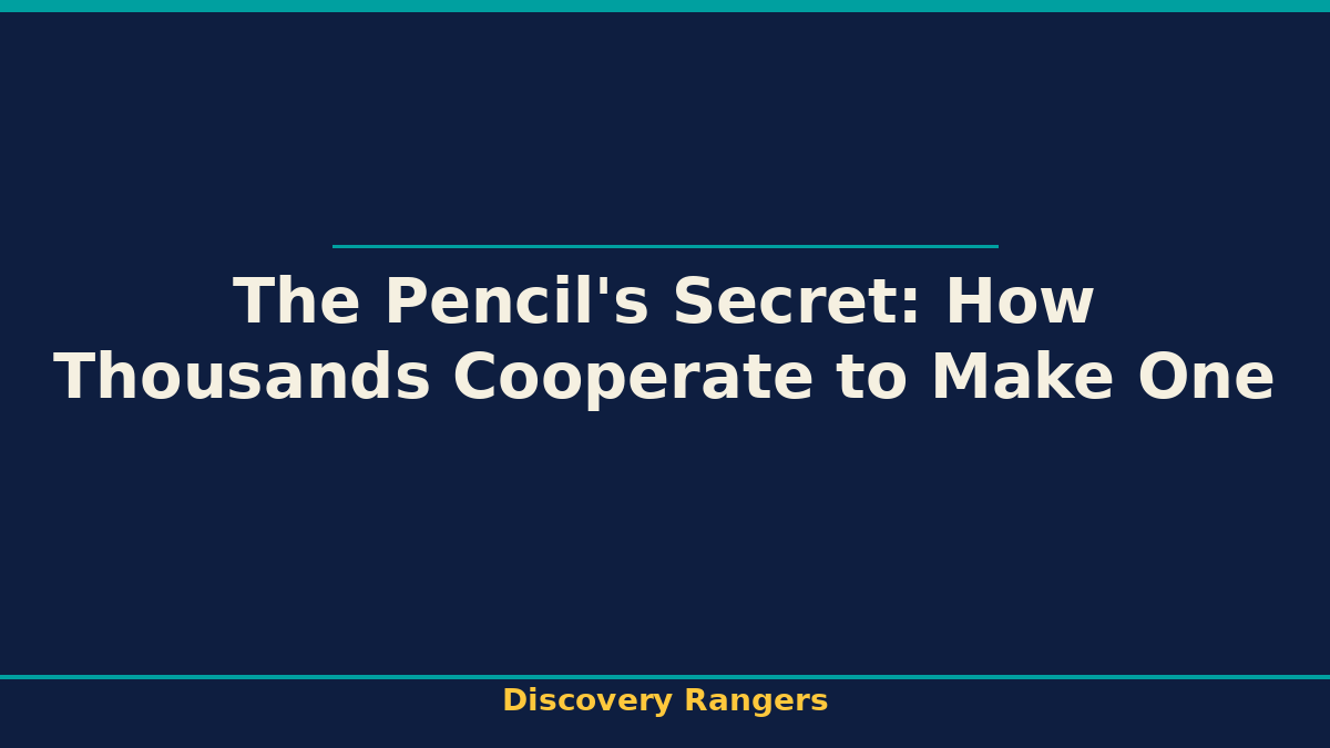 The Pencil's Secret: How Thousands Cooperate to Make One. Economics illustrated guide for kids | Discovery Rangers