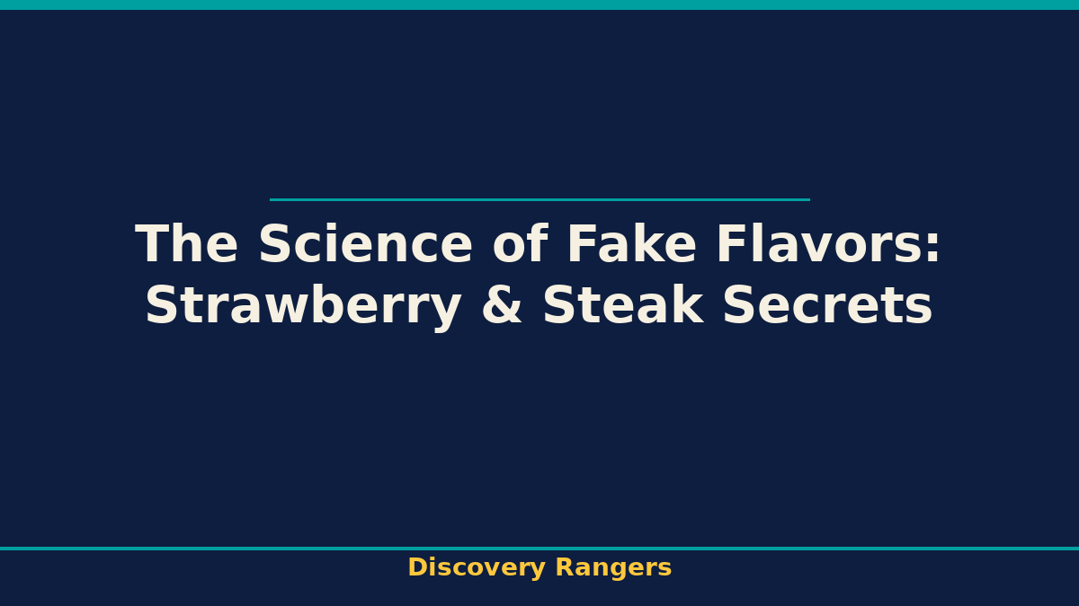 The Science of Fake Flavors: Strawberry & Steak Secrets - illustrated guide