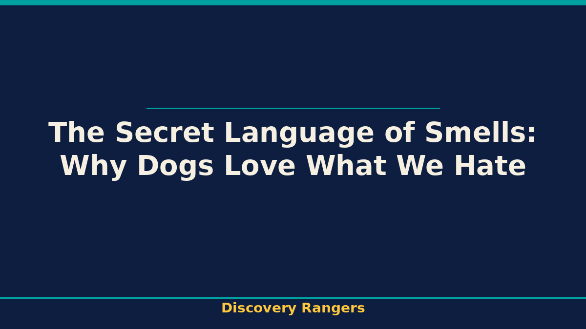 The Secret Language of Smells: Why Dogs Love What We Hate - illustrated guide
