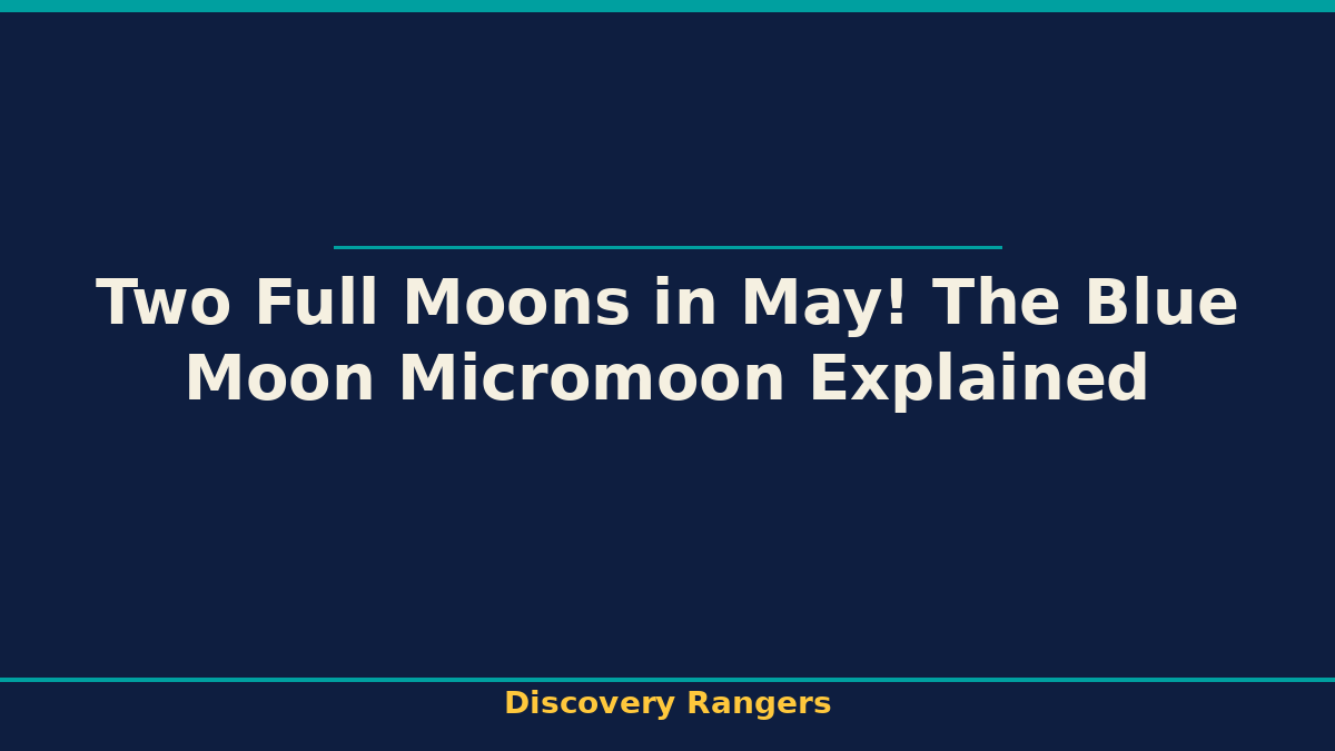 Two Full Moons in May! The Blue Moon Micromoon Explained. Space Science illustrated guide for kids | Discovery Rangers
