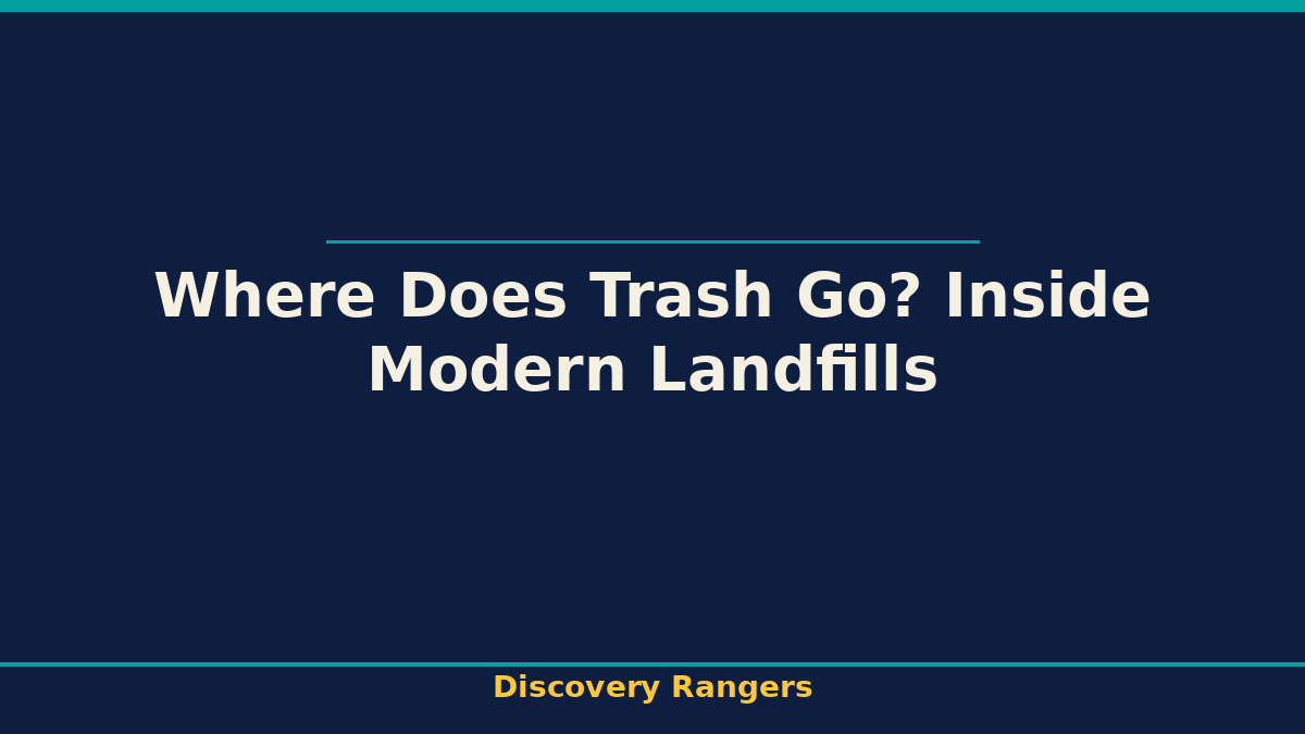 Where Does Trash Go? Inside Modern Landfills - illustrated guide