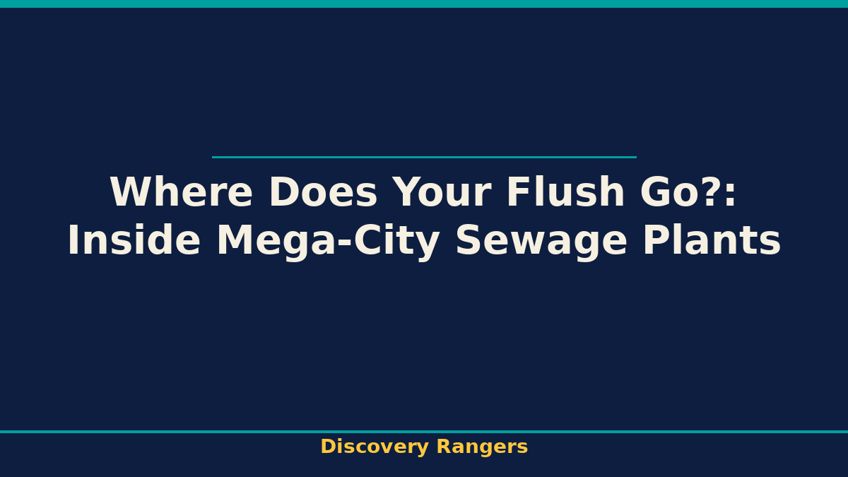 Where Does Your Flush Go?: Inside Mega-City Sewage Plants - illustrated guide